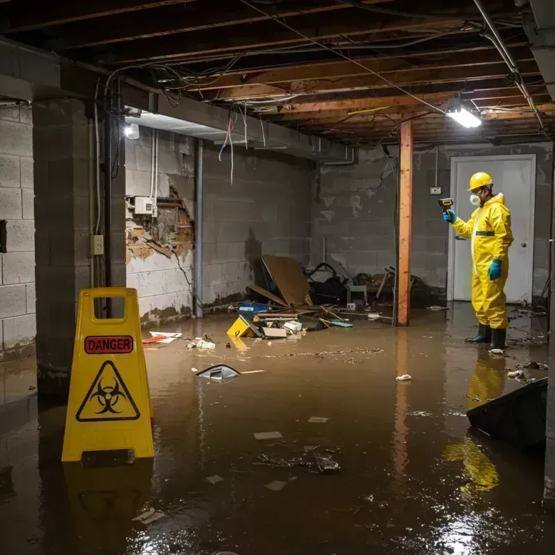 Flooded Basement Electrical Hazard in Paris, IL Property